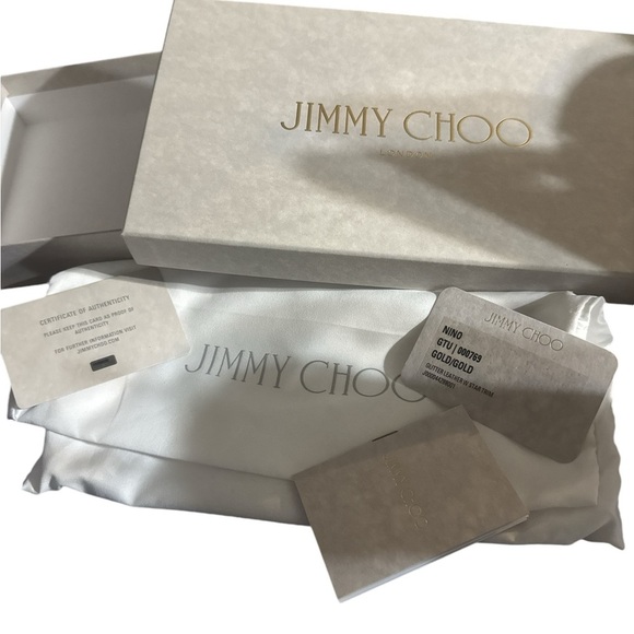 JIMMY CHOO Long Wallet Studs Leather Authentic USED EUC with Box and COA - Picture 9 of 9